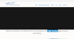 Desktop Screenshot of bottomlineresearch.ca